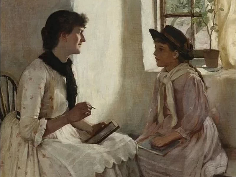1847-Norman Garstin - La lezione del mattino